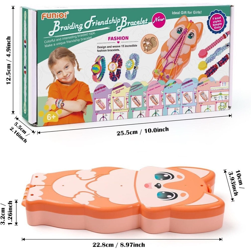 Braiding Friendship Bracelet Kit DIY Jewelry Making Kit for Kids Crafts Set NEW - Picture 8 of 11